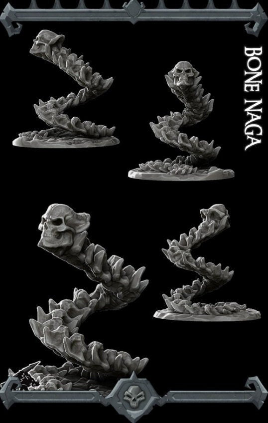 Bone Naga Dungeons and Dragons Miniature