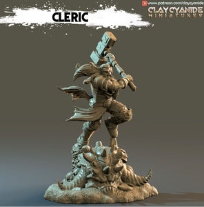 CLERIC from Clay Cyanide Miniatures. This piece is very much a Premium Print!