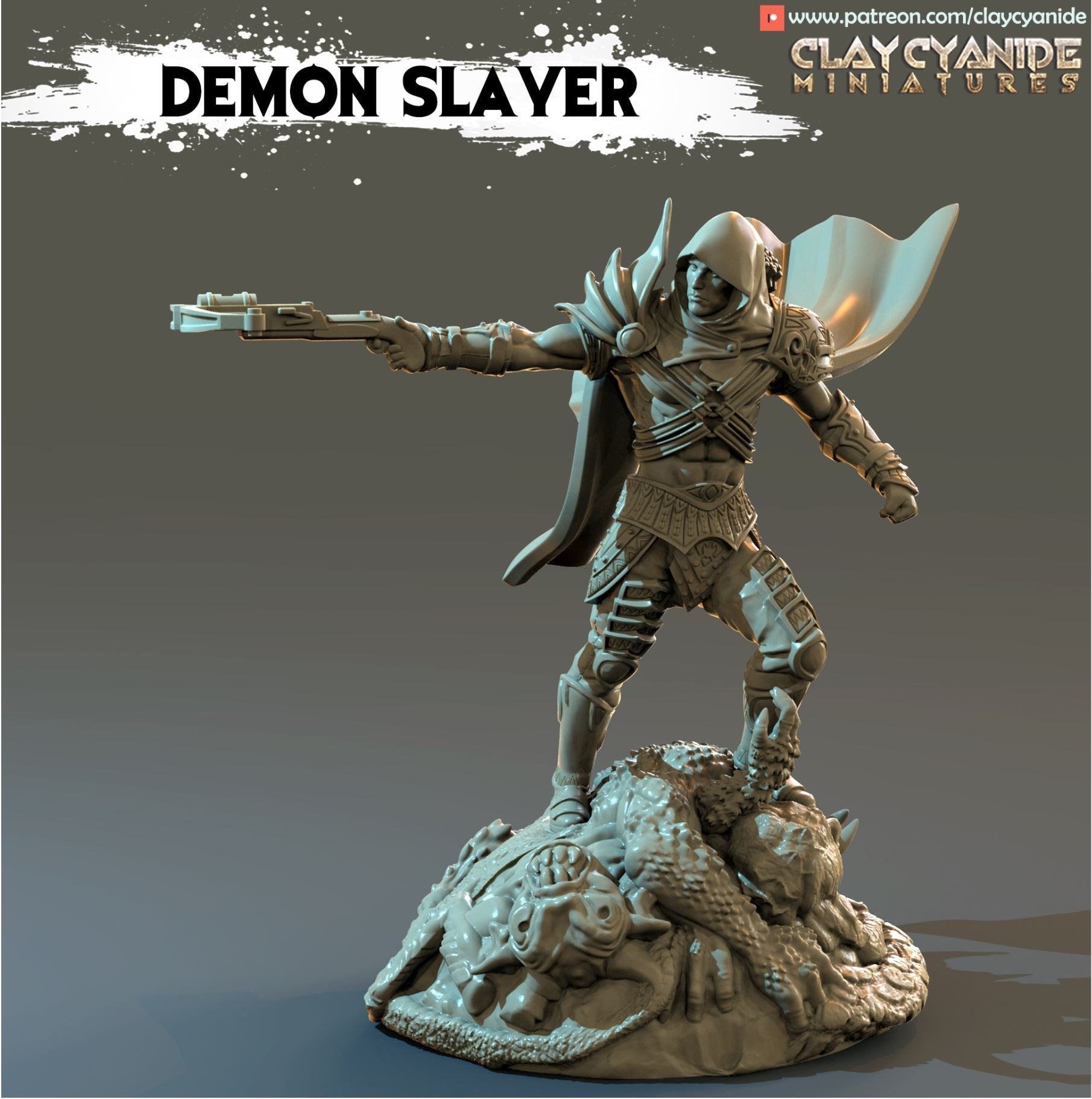 Demon Slayer from Clay Cyanide Miniatures. This piece is very much a Premium Print!
