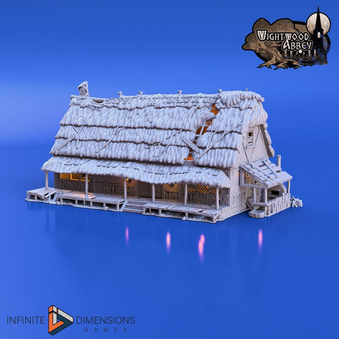 Thatched Longhouse from Infinite Dimensions part of Wightwood Abby Set