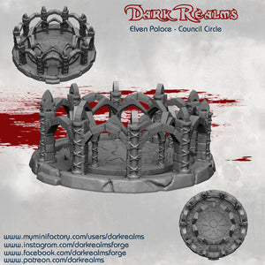 Dark Realms Circle 3d Printed in Premium PLA, fully cleaned, prepped and ready to prime and paint!