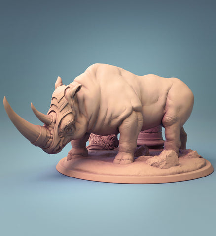Rhino by The lord of the Print For Dungeons and Dragons, Painting, or any RPG Game!