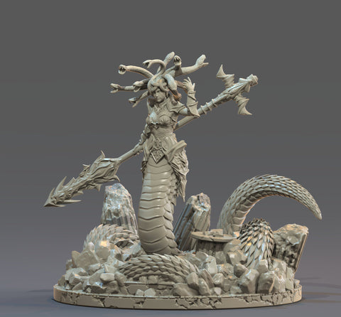 Medusa from Clay Cyanide Miniatures. This piece is very much a Premium Print!