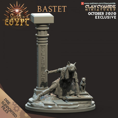 Bastet from Clay Cyanide Miniatures. 4K Resin Print