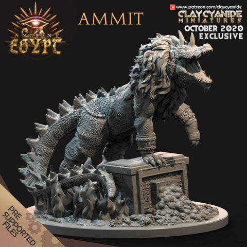 Ammit from Clay Cyanide Miniatures. 4K Resin Print!